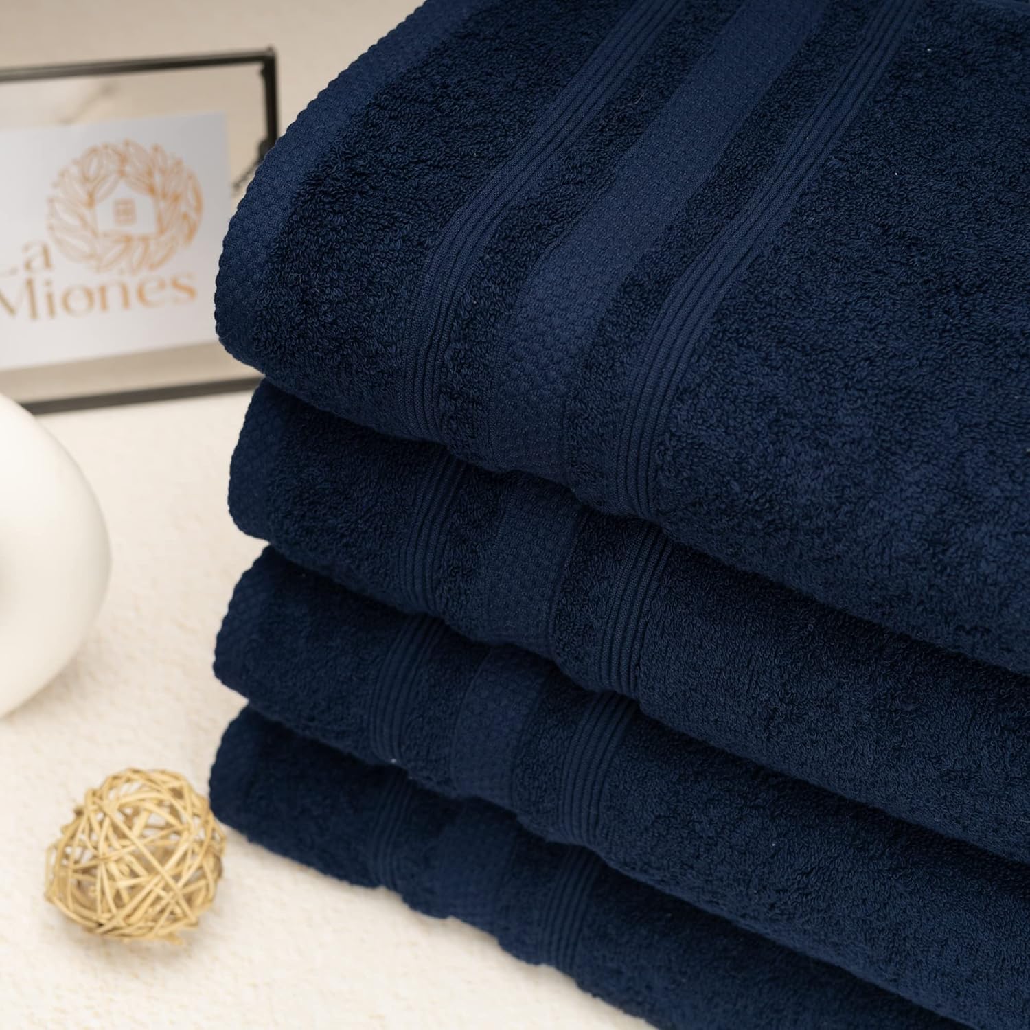 Toallas de baño 100% algodón turco, suaves y absorbentes, para baño, calidad de hotel y spa, 4 piezas, toallas de ducha para habitación y