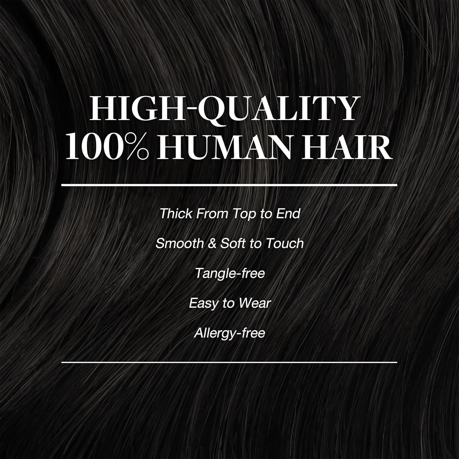 GOO GOO Extensiones de cabello humano con clip, 9 unidades, 4.53 oz, 18 pulgadas, extensiones de cabello Remy negro natural, extensiones de cabello