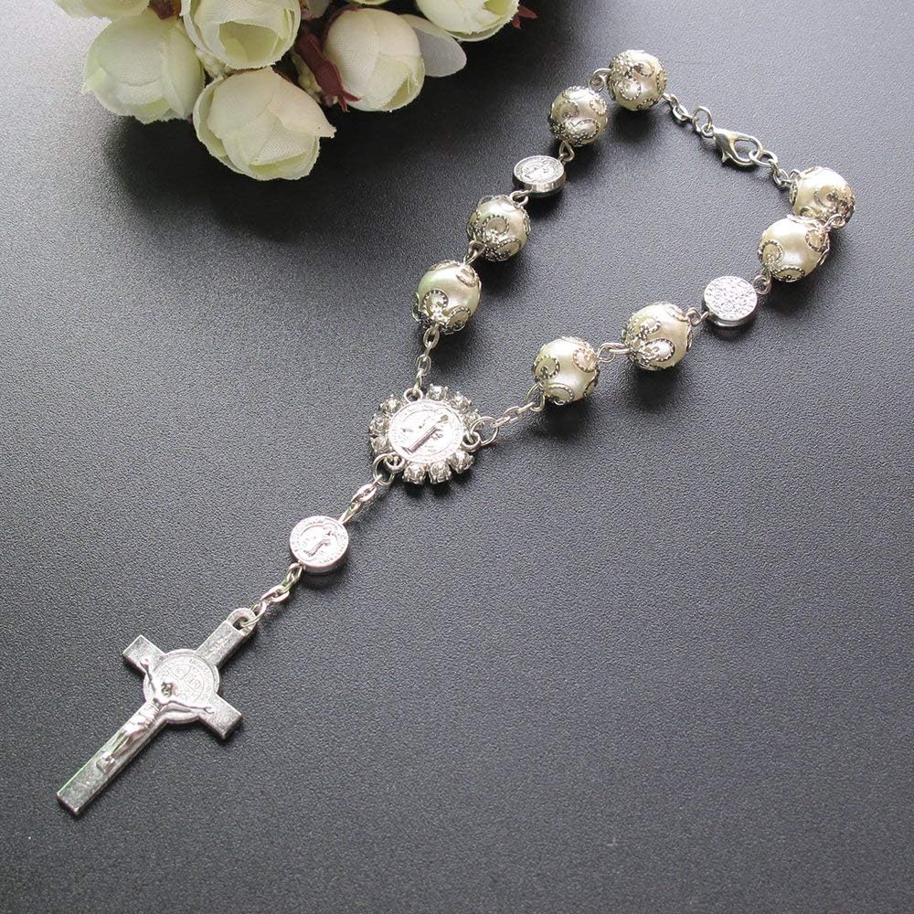 YRP 12 pulseras chapadas en plata para fiestas de bautismo, en cajas acrílicas individuales, recuerdos de boda, recuerdos de quinceañera con bolsas