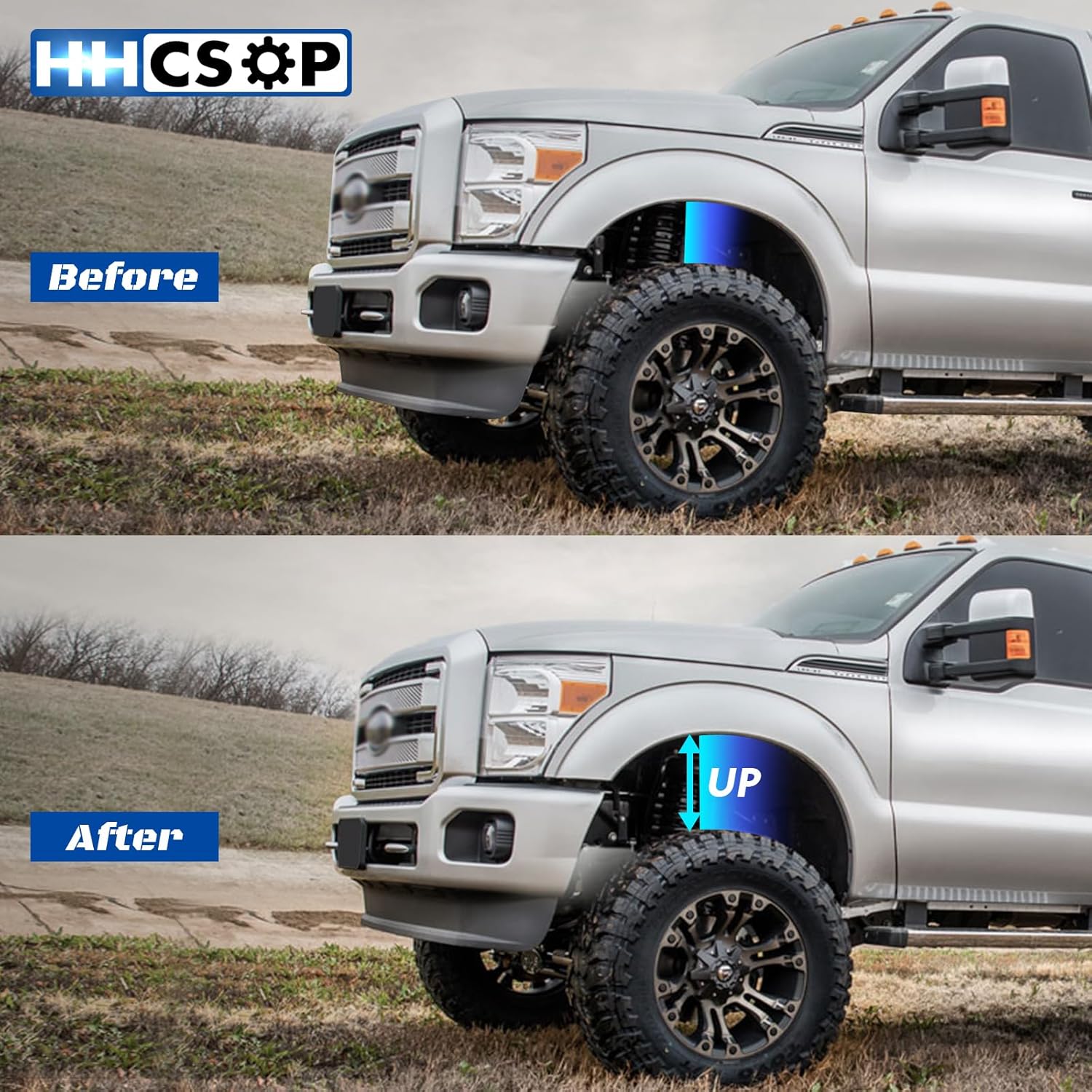 HHCSOP Kit de elevación de nivelación delantera de 3 pulgadas para Dodge Ram 1500 4WD 2006-2023, Dodge Dakota 2WD 4WD 2006-2009 Raider 2WD 4WD, kit