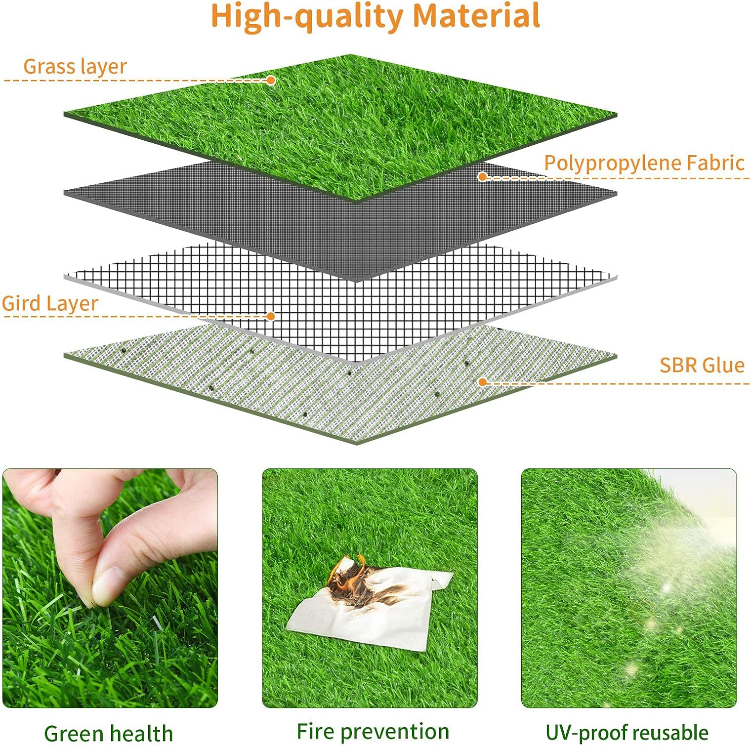 LOOBANI Almohadillas de pasto para perros, 18 x 28 pulgadas para entrenamiento de orinal para perros, pasto para orina de perro con orificio de