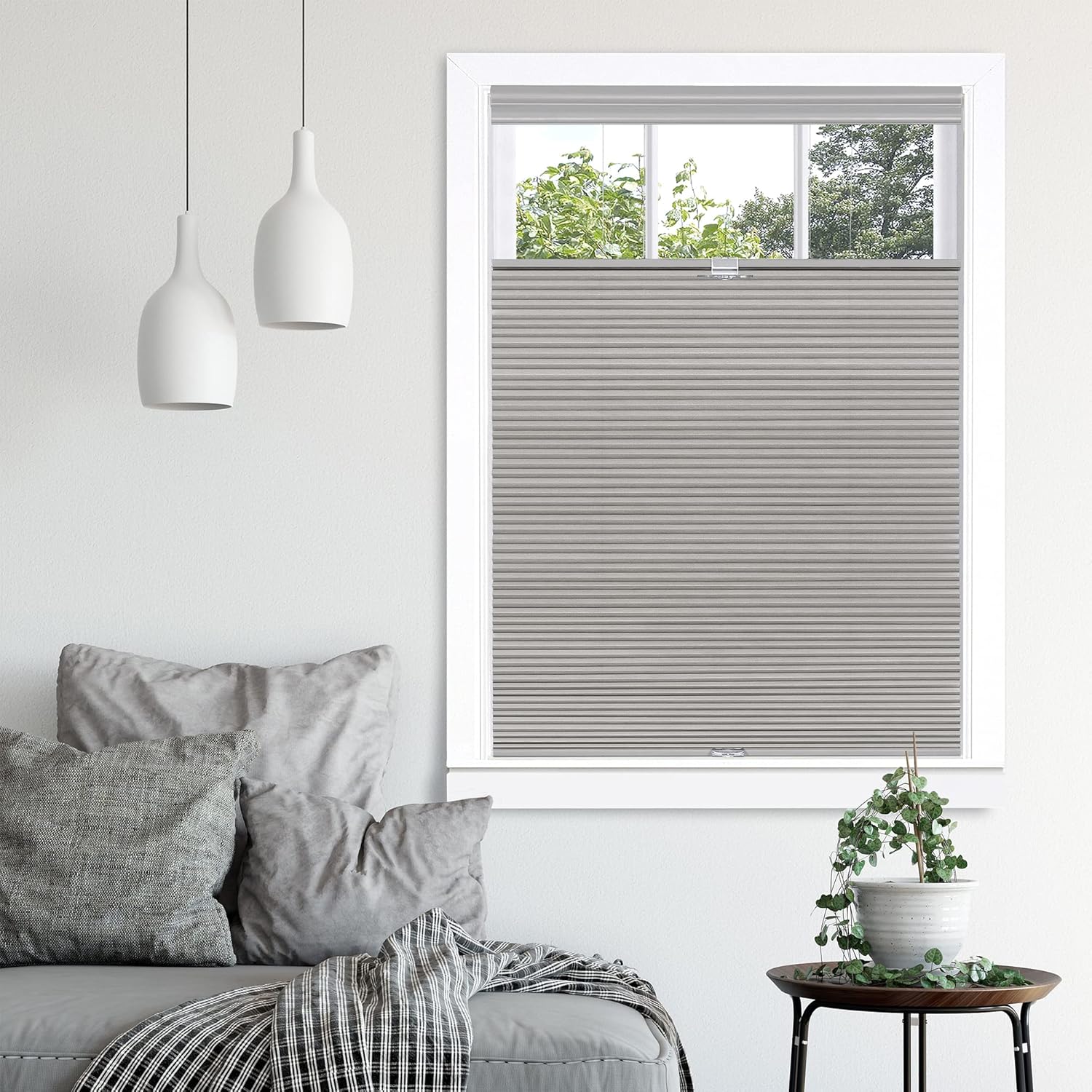 Achim Home Furnishings – Persianas de panal de abeja inalámbrico