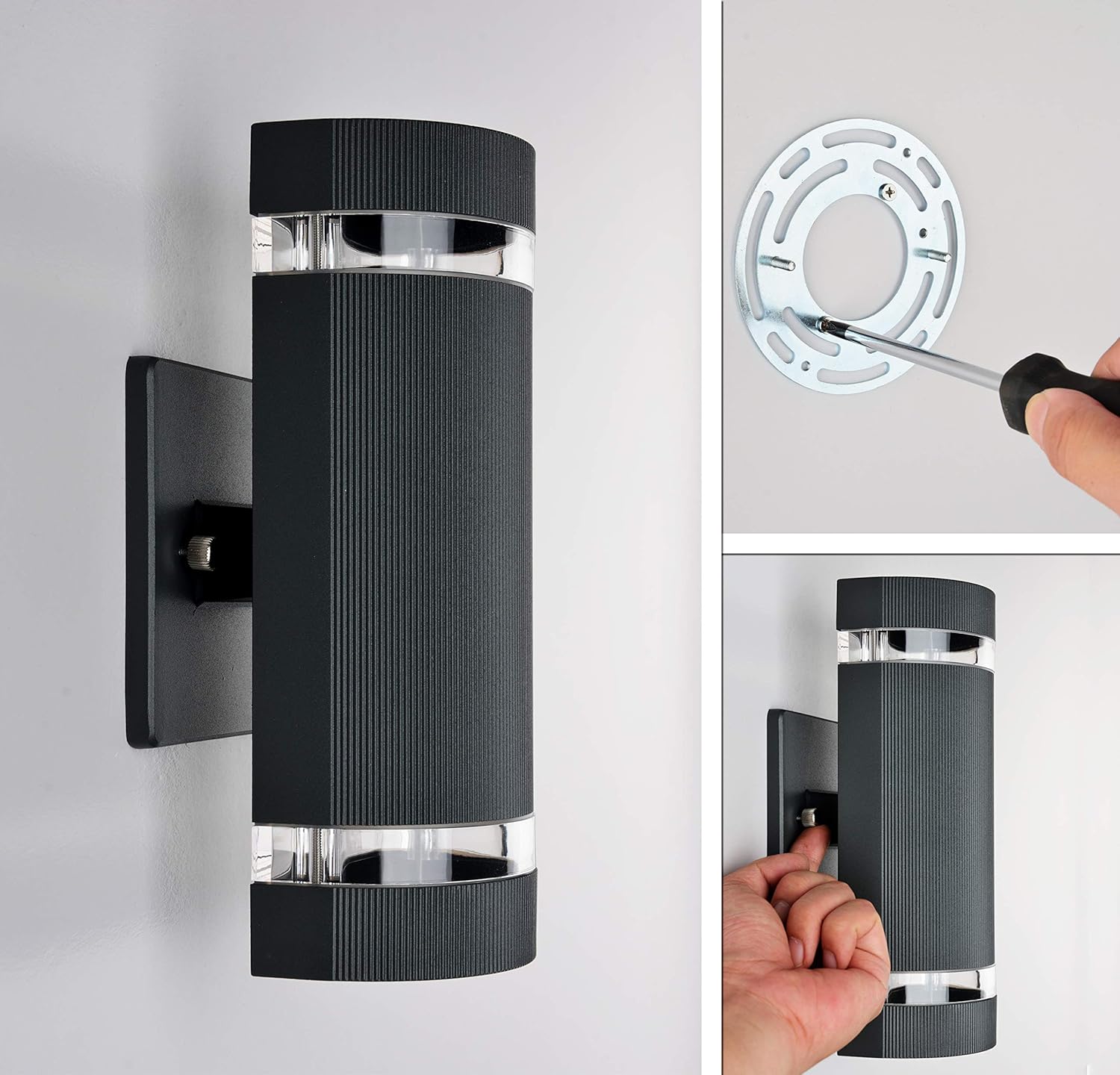 Luces LED de pared para exteriores, arriba y abajo.