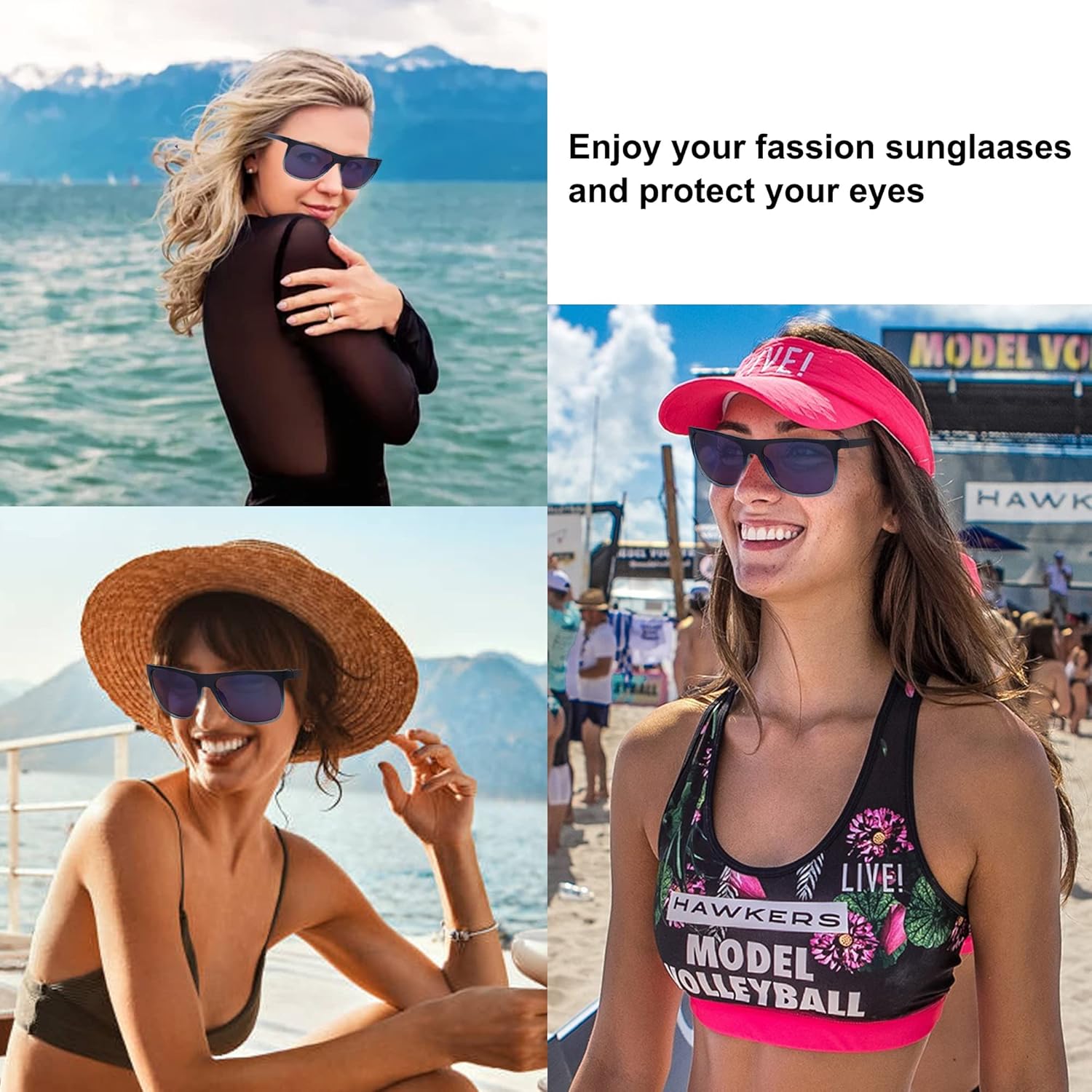 AOSM Classic Round Sunglasses for Women Men Retro Vintage Shades Parent-child Sun Glasses UV400 Protection Plastic Frame