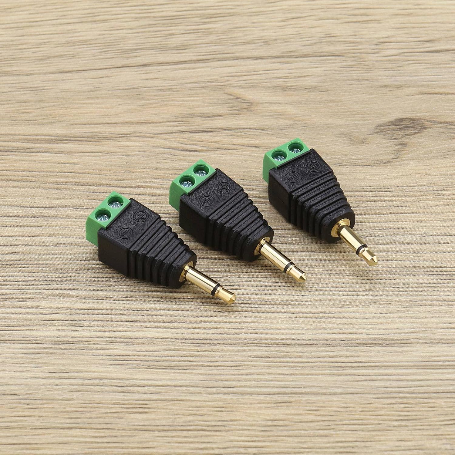 eMagTech Conector de alimentación macho sin soldadura de 0.138 in, bloques de terminales de tornillo mono de 0.138 in, accesorios para micrófono,