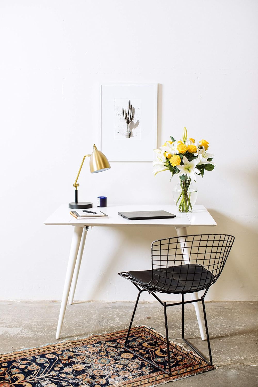 Benchmark Bouquets – Rosas amarillas y lirios, jarrón incluido, flores frescas cortadas y cultivadas, regalo para decoración del hogar, cumpleaños,