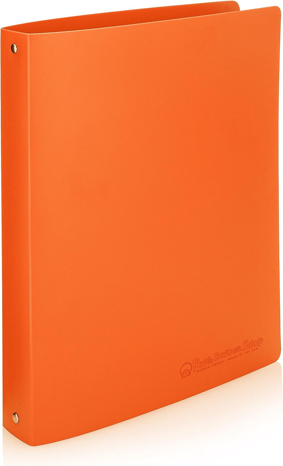 Carpeta económica de 3 anillos redondos de 1 pulgada, con capacidad para 175 hojas, flexible, ligera, paquete de 4, apertura lateral, color naranja