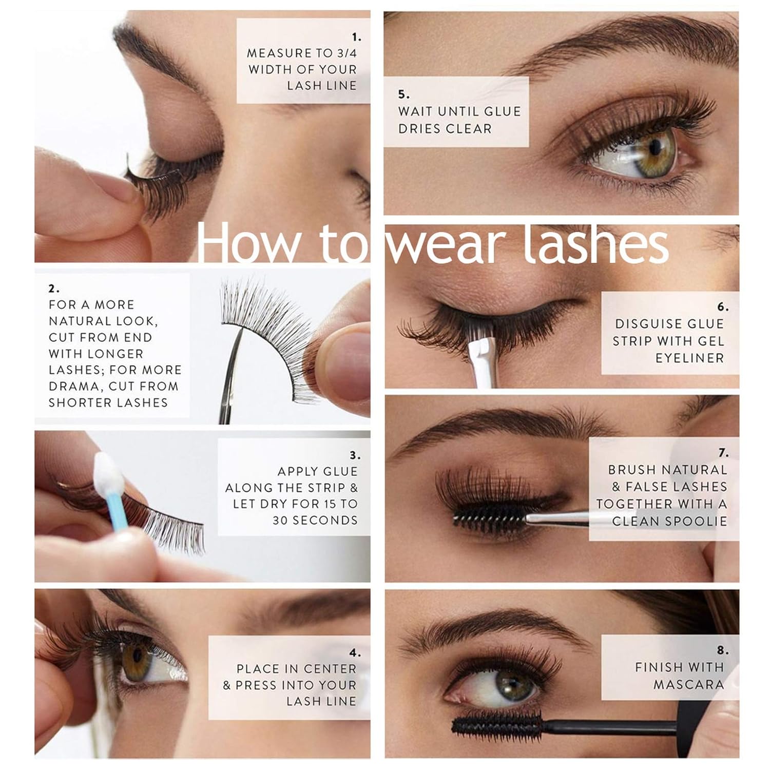 Eliace Pestañas postizas de aspecto natural, pestañas de ojo de gato, pestañas de visón 3D, esponjosas, largas y gruesas, pestañas postizas