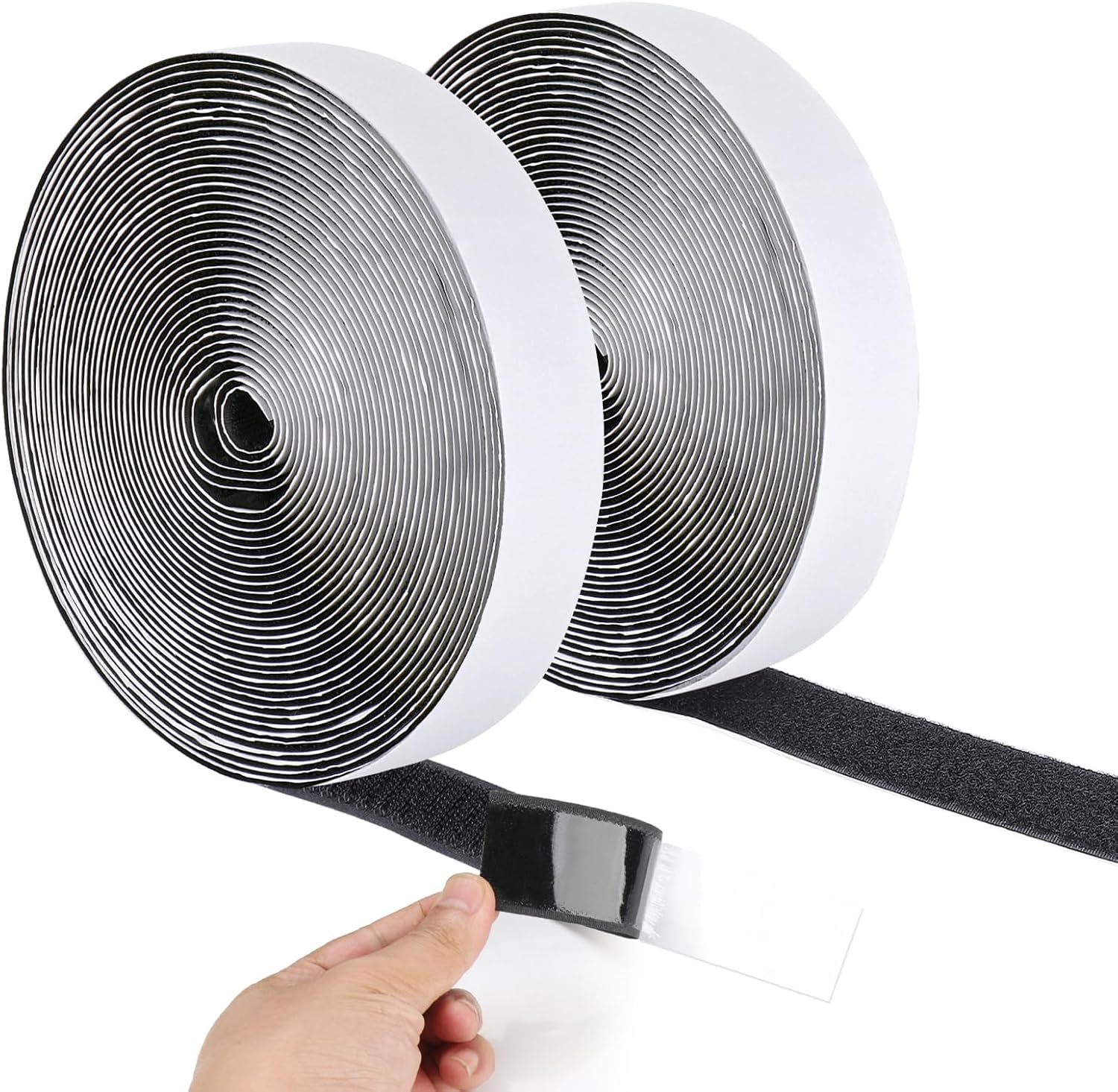 Cinta de gancho y bucle, tiras de montaje de fijación industrial con adhesivo resistente, costura, manualidades, bricolaje, uso en interiores o