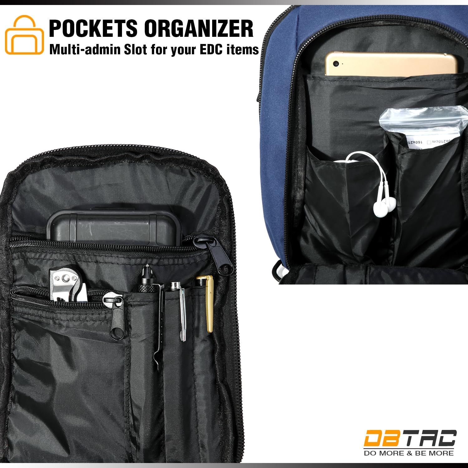 DBTAC – Bolsa táctica compacta para el pecho, pequeña, tamaño completo, bolsa de hombro oculta para rango, viajes, deportes al aire libre