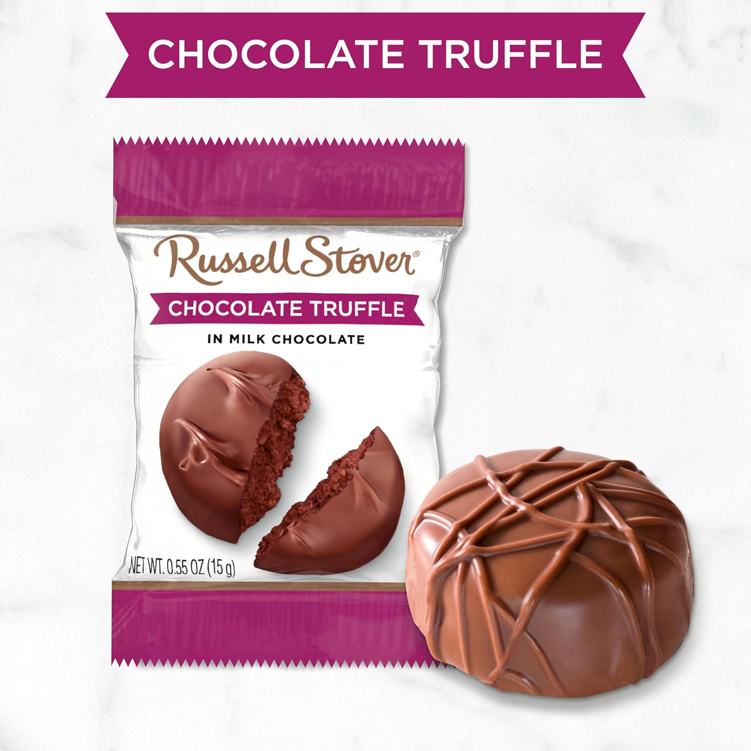 Russell Stover Trufa de chocolate con leche – 0.55 oz (paquete de 36)