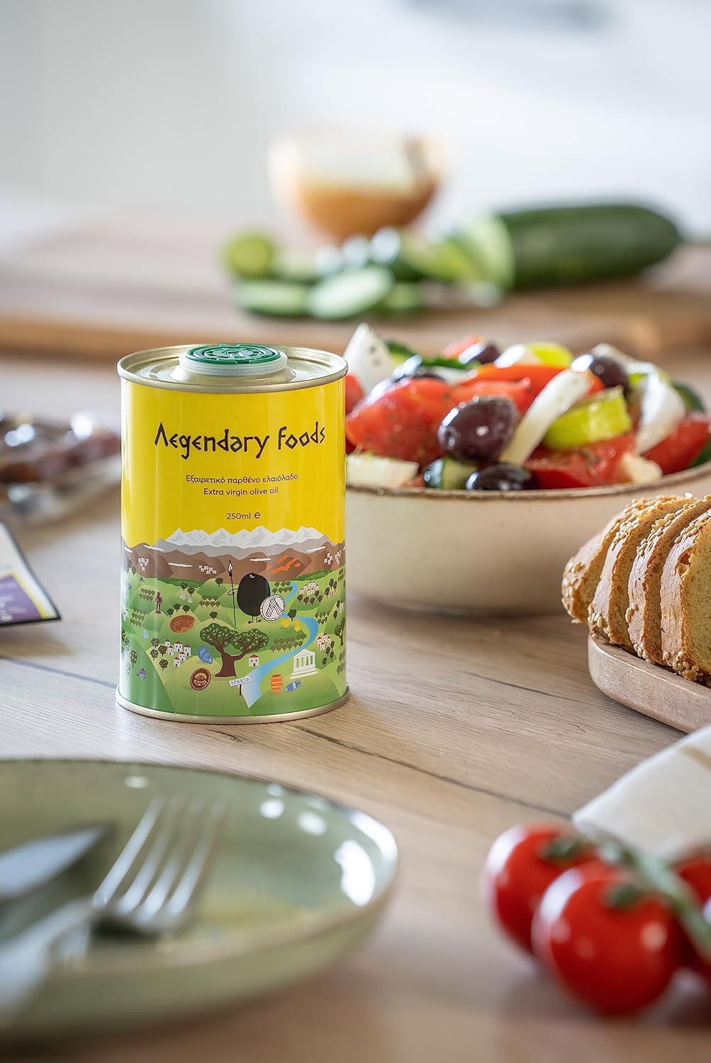 Paquete de 2 latas de aceite de oliva virgen extra, aceite de oliva prensado en frío de gran sabor, sabor afrutado, aceite de oliva virgen extra,