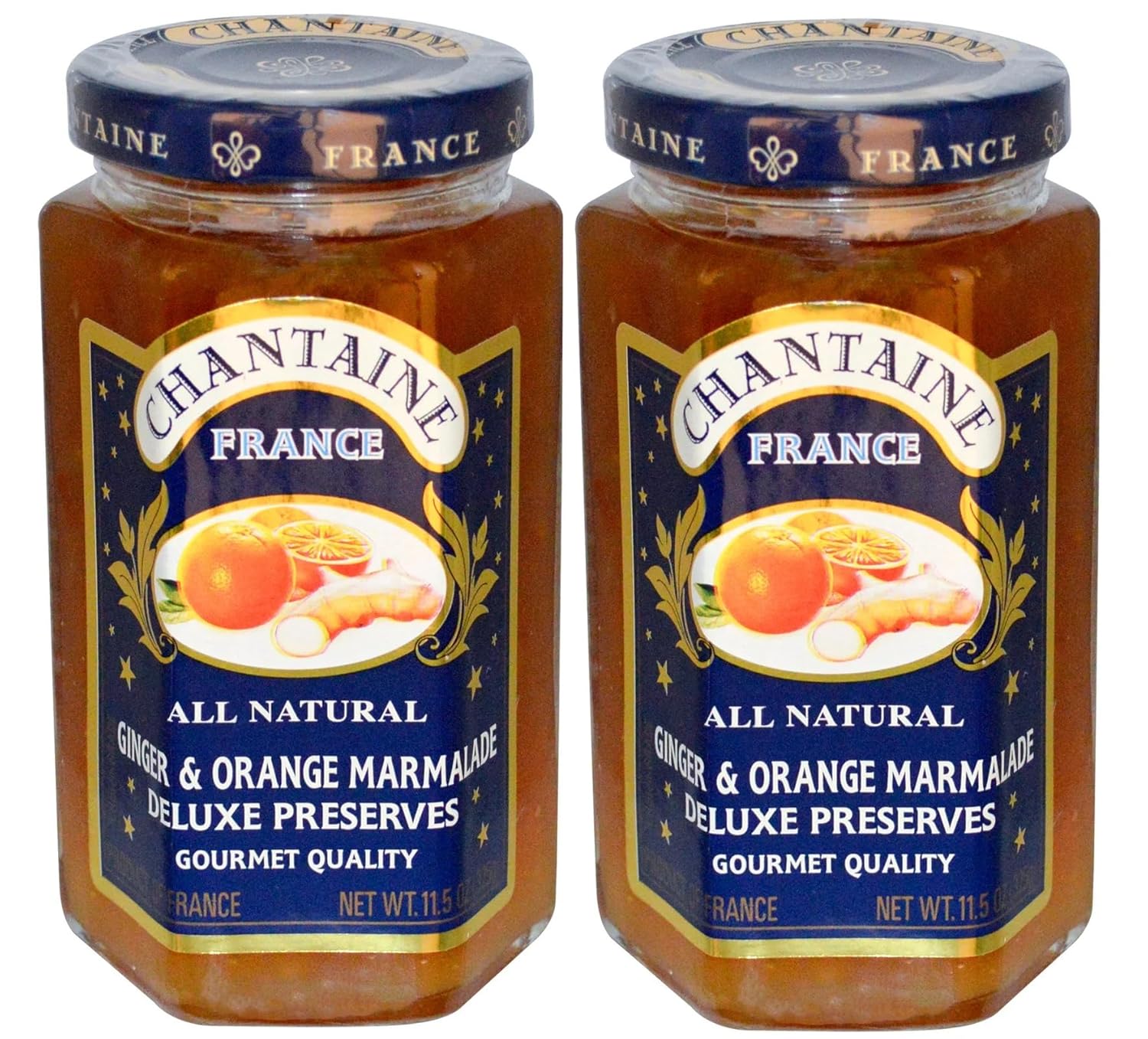 Chantaine – Conservas de lujo de mermelada de jengibre y naranja totalmente naturales, producto de gelatina de mermelada de lujo de Francia, sabor