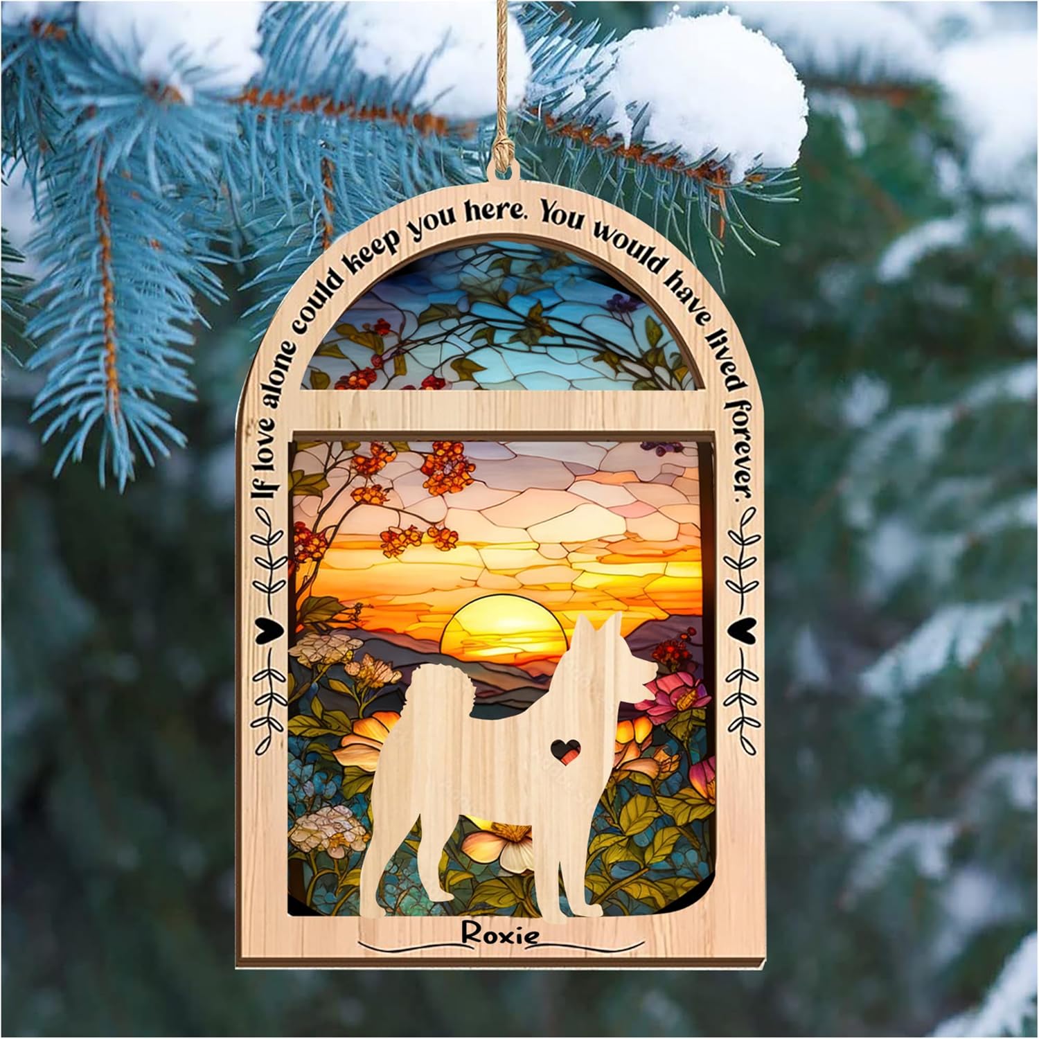 LOVELYPOD Adorno de Navidad personalizado Shiba Inu, adorno de Shiba Inu con nombre, pérdida de mascotas, regalos para los amantes de los perros,