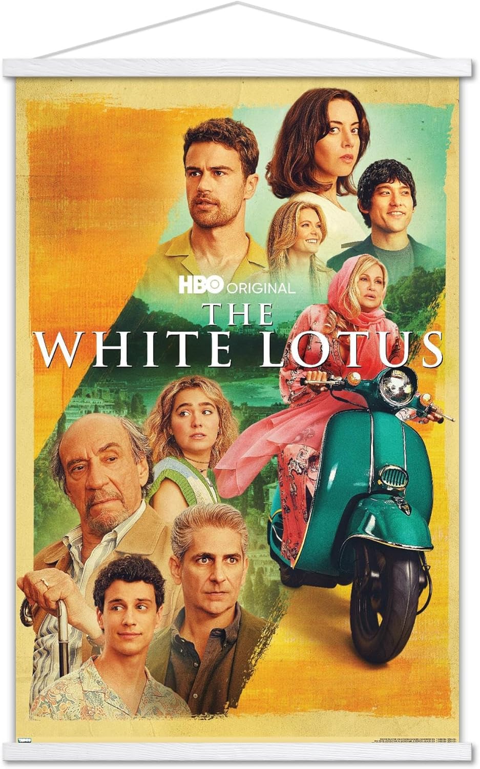 Trends International The White Lotus – Póster de pared de una hoja, 22.37 x 34.00 pulgadas, paquete de impresión premium y colgador blanco