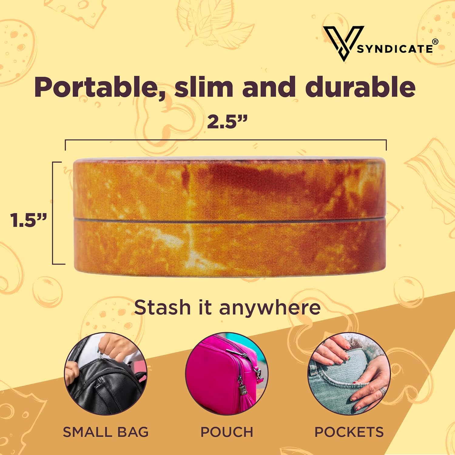 V Syndicate – Molinillo de comedor SharpShred – Molinillo de hierbas de aluminio de 2 piezas con dientes afilados para moler sin esfuerzo y fácil