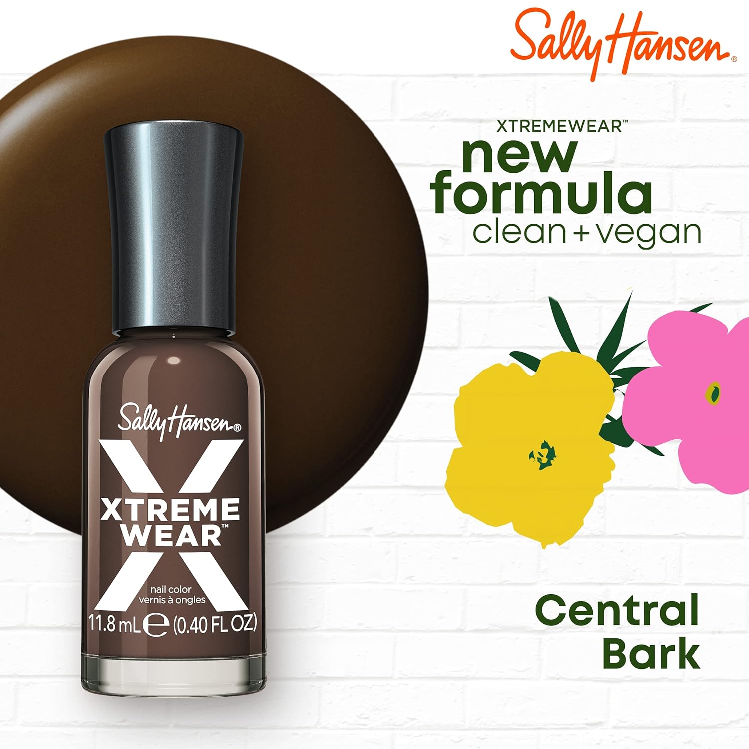 Sally Hansen Xtreme Wear Esmalte de uñas, corteza central, 0.4 onzas líquidas