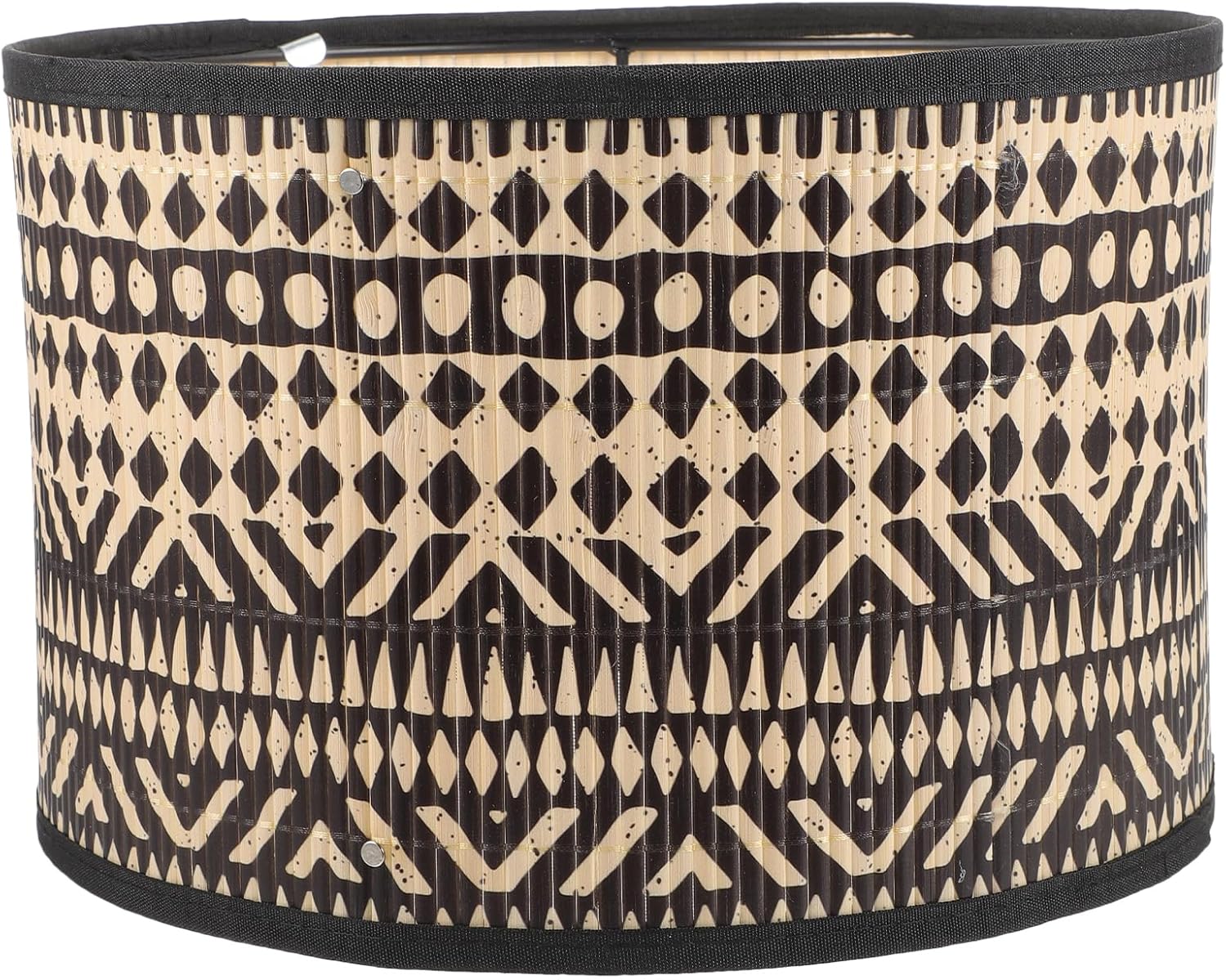 Pantalla de lámpara de bambú, pantalla de tambor vintage, pantalla de mesa, cubierta de lámpara de araña, accesorio de luz de repuesto para lámparas