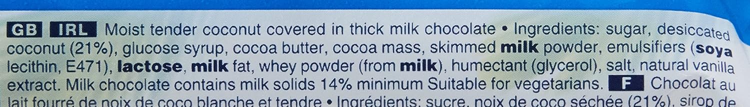 Bounty Barra de chocolate con leche, 2.01 oz