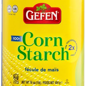 Gefen Almidón de maíz, 100% puro, recipiente de 16 onzas con tapa resellable, Kosher, gran alternativa a la harina, el doble del poder espesante de Gefen Almidón de maíz, 100% puro, recipiente de 16 onzas con tapa resellable, Kosher, gran alternativa a la harina, el doble del poder espesante de