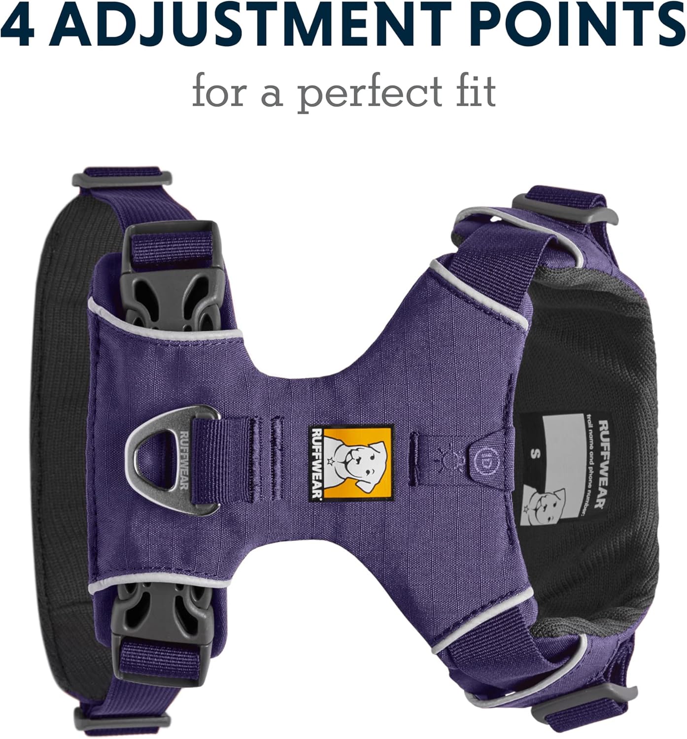 RUFFWEAR – Arnés para perro Front Range, arnés reflectante y acolchado para el entrenamiento y el día a día, color salvia morada, talla L  XL