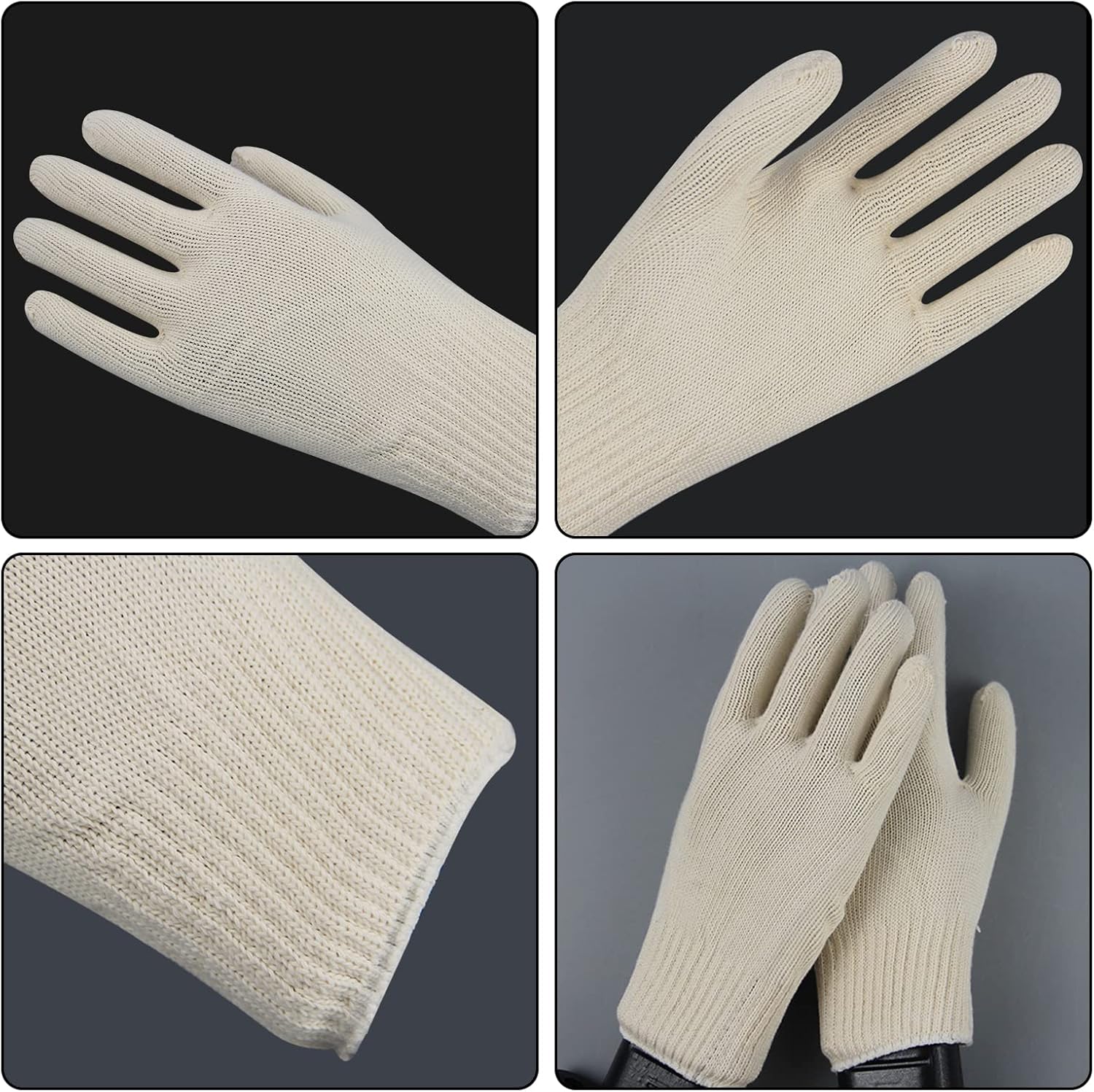 YIZUNNU 200 guantes desechables para barbacoa y 6 pares de forros de algodón lavables y reutilizables, guantes de nitrilo sin polvo y látex, para
