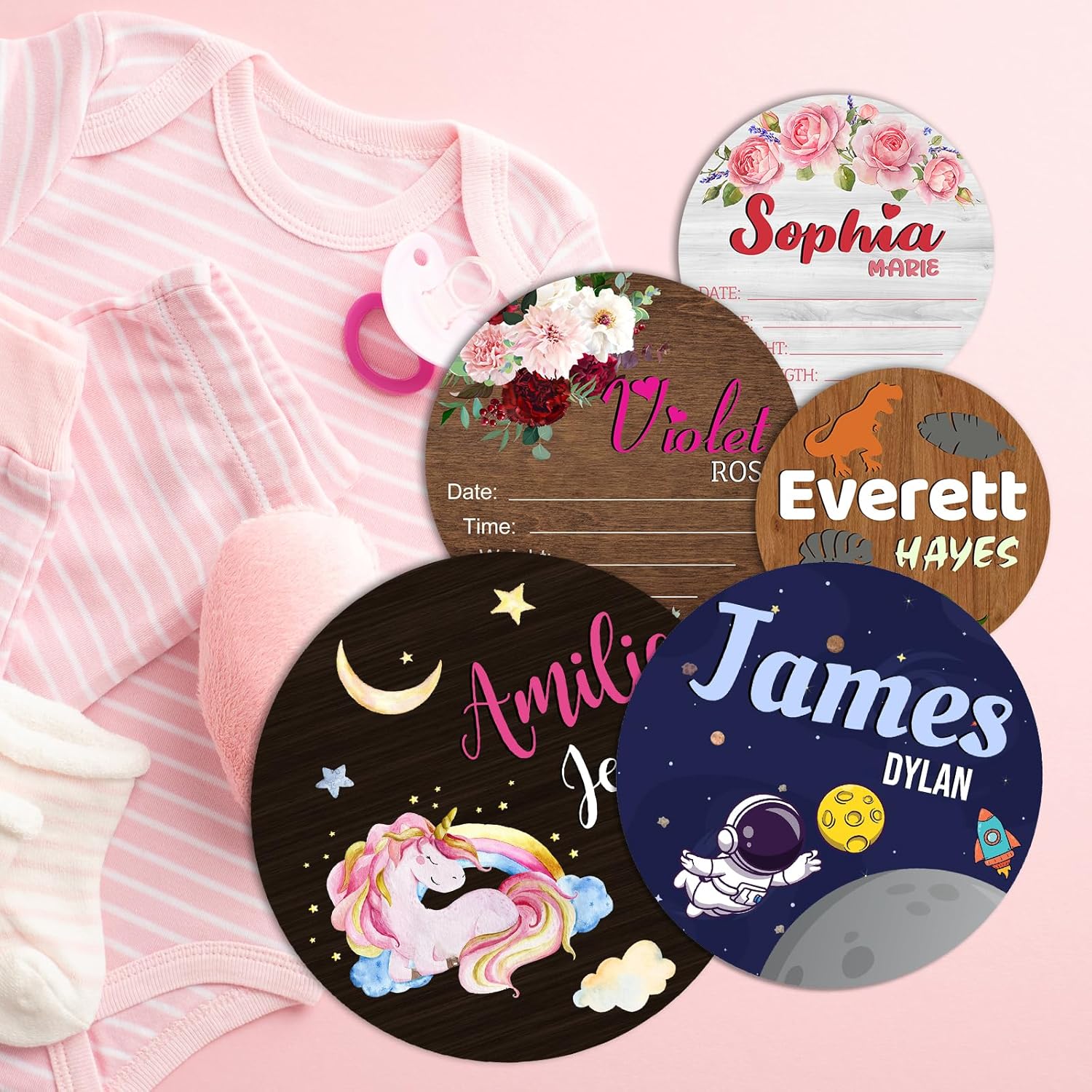 Letrero personalizado de anuncio de nacimiento de bebé, letreros personalizados con nombre de bebé para guardería, hospital, niño y niña, letrero de