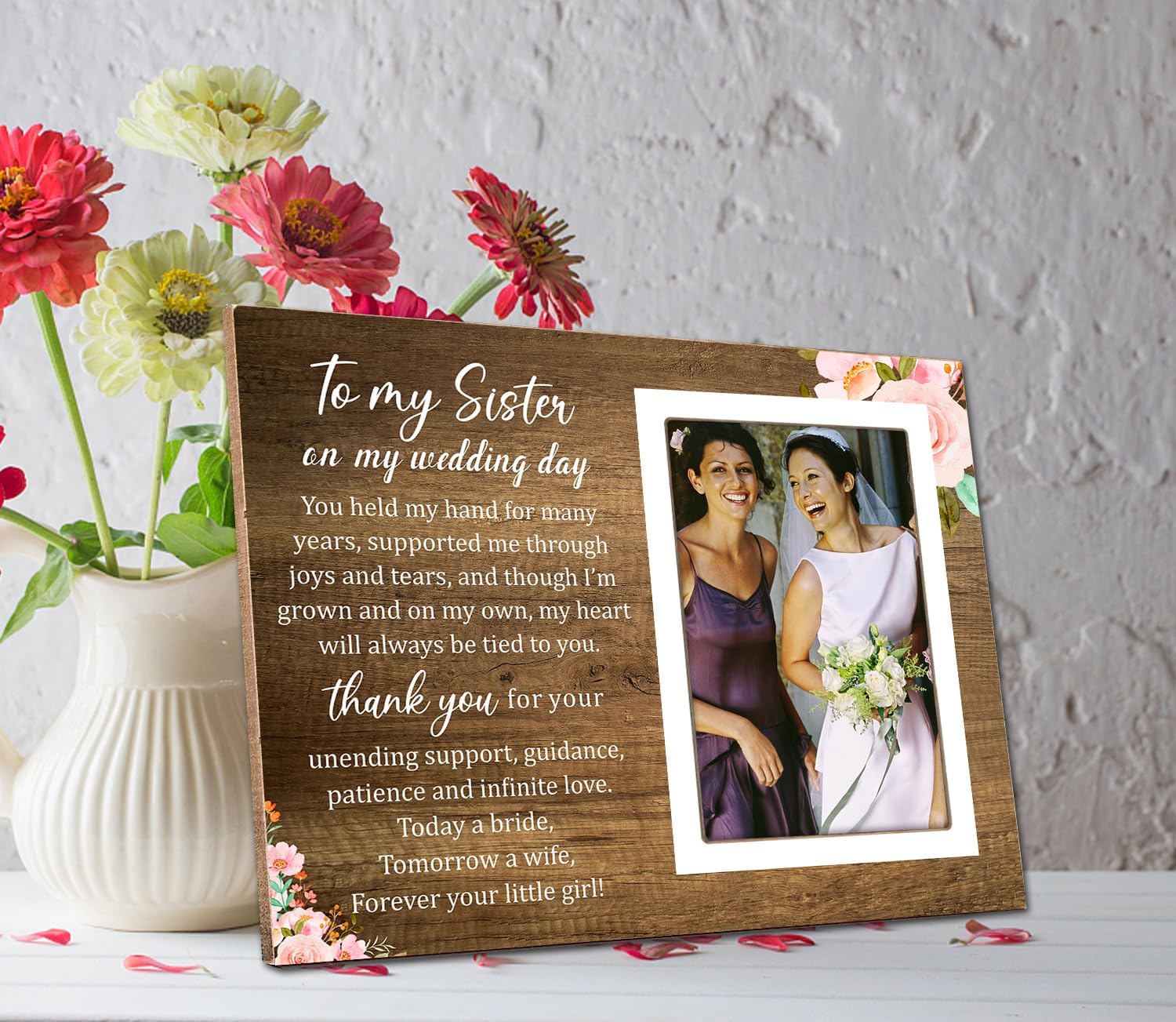 Itsoly Regalos para hermana, marco de fotos para hermana, regalos de cumpleaños de hermana o hermano, marcos de fotos personalizados para hermana,