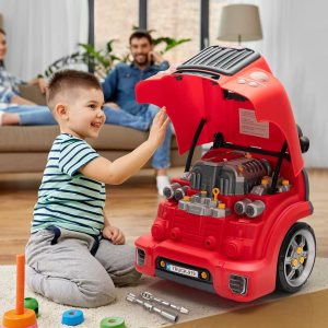 Nyeekoy Kit de construcción de motor de juguete para niños, juguete de motor de camión grande para niños pequeños de 3 a 5 años, juguetes mecánicos Nyeekoy Kit de construcción de motor de juguete para niños, juguete de motor de camión grande para niños pequeños de 3 a 5 años, juguetes mecánicos