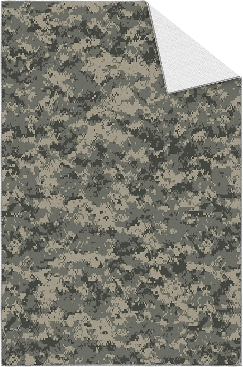 Ottomanson US Army – Alfombras antideslizantes de goma con diseño de camuflaje, 3 x 5 pies, lavables a máquina, alfombras para sala de estar,