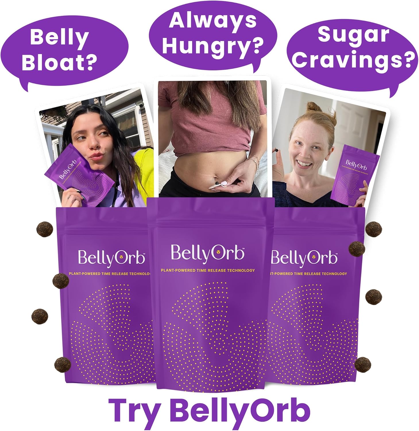 LURE Essentials Belly Orb – Adhesivo BellyOrb, funciona para hombres y mujeres con ajenjo, clavo, canela, jengibre, 30 piezas