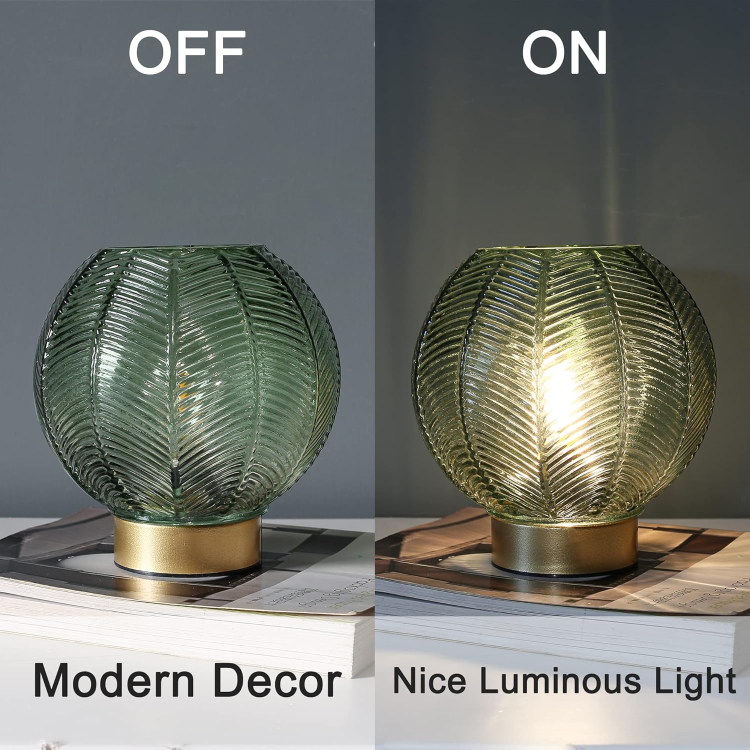 Lámpara de mesa inalámbrica con temporizador, lámpara de mesa inalámbrica con bombilla LED, pequeña lámpara decorativa de cristal para mesita de