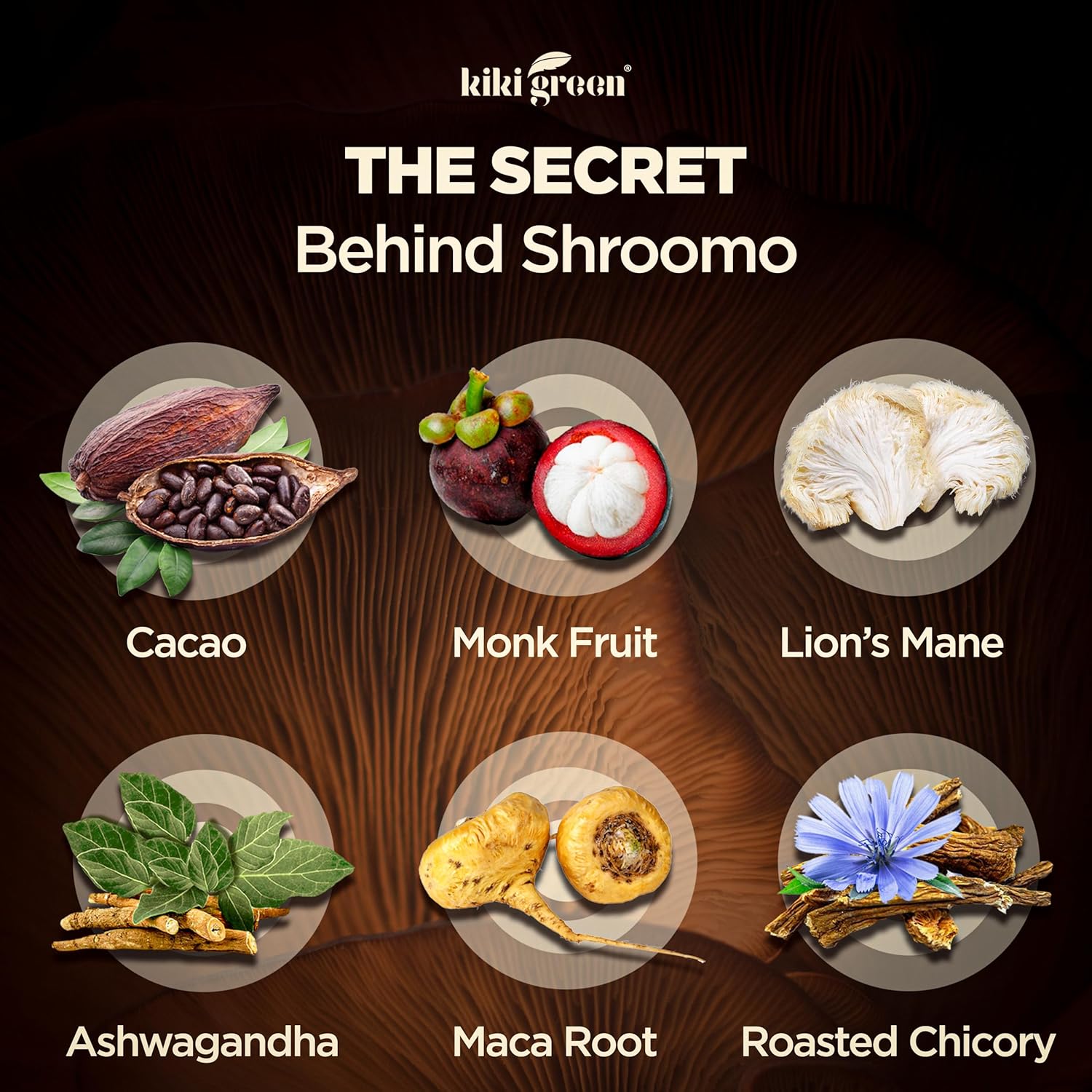 SHROOMO alternativa al café de hongos  Mezcla maestra de melena de león, Ashwagandha para claridad mental, energía y enfoque, raíz de maca,