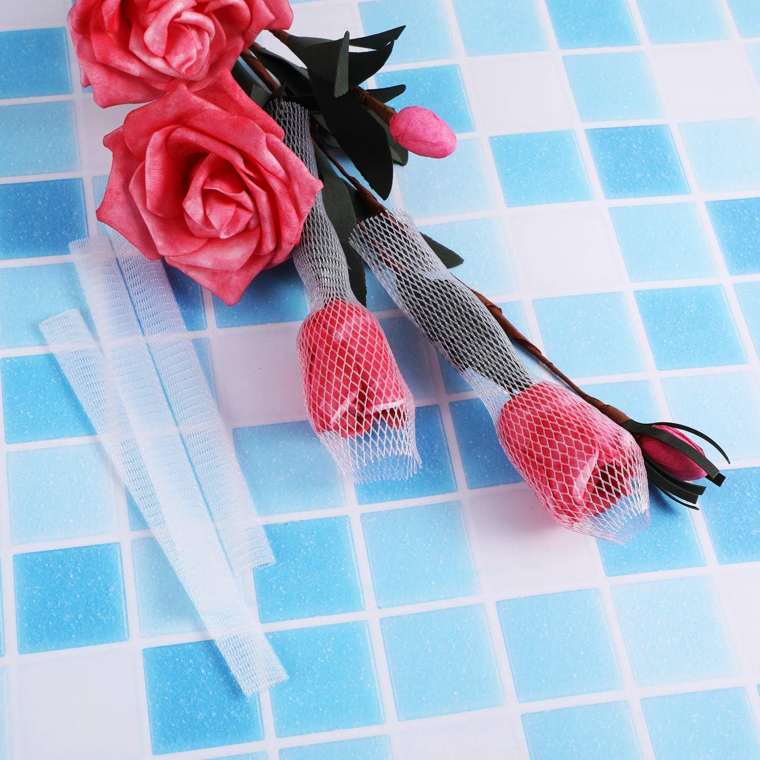 Honoson Red de hilo de malla para hilo de coser, red de hilo de bordar para brochas de maquillaje, protector de carrete de malla para bobinado de