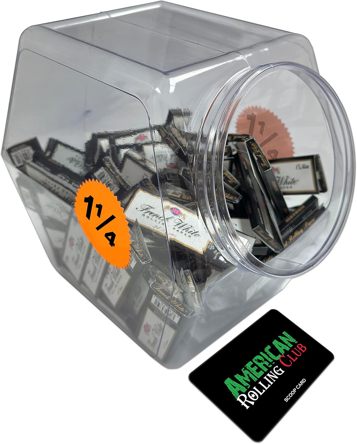 JOB – Papeles para cigarrillos blancos franceses, 72 cuencos a granel, incluye papeles de cigarrillo de trabajo y tarjeta ARC Scoop (blanco francés,