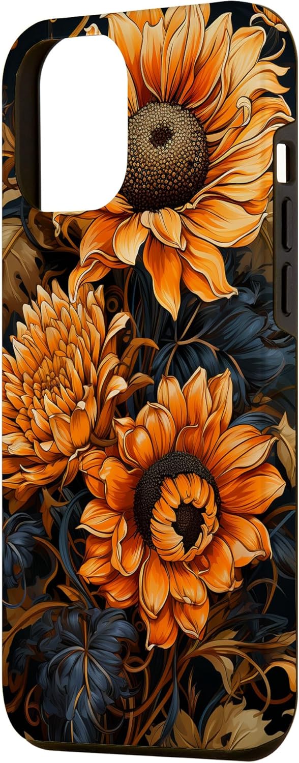 Funda para iPhone 12 Pro Max Sunflower Southern Boho Western Theme