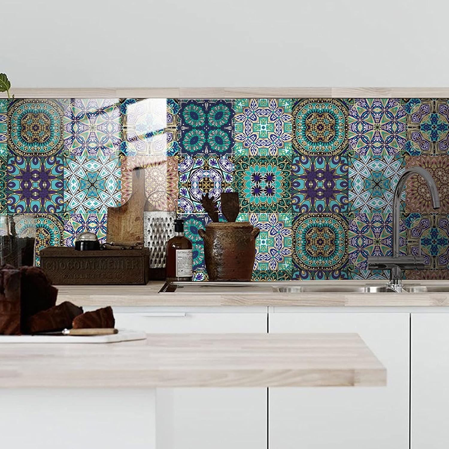 10 hojas de azulejos autoadhesivos para salpicaduras de cocina, despegar y pegar, ladrillos de cocina, azulejos de pared 3D autoadhesivos para