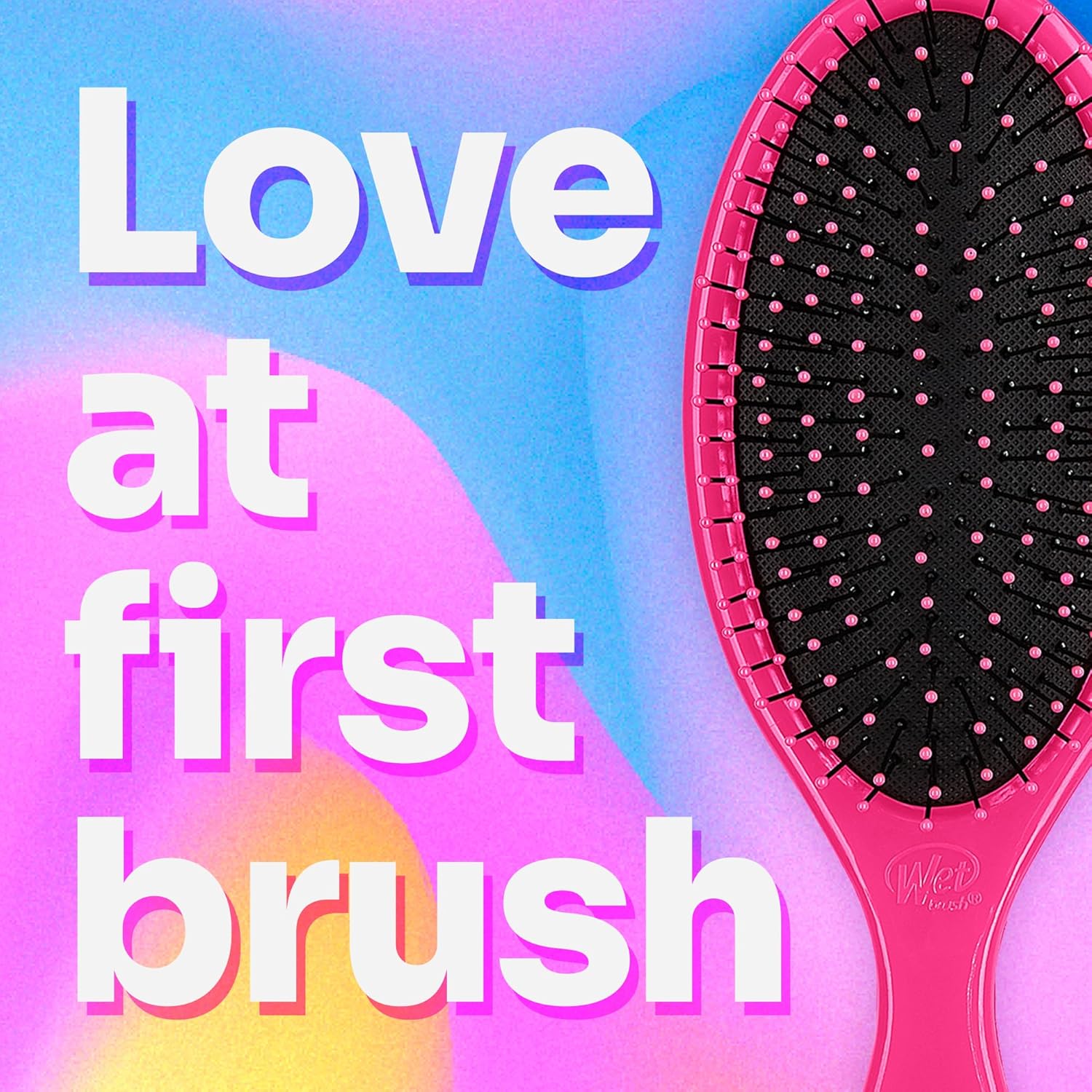 Wet Brush Cepillo desenredante, cepillo desenredante original (rosa) – Cepillo para cabello húmedo y seco sin enredos para mujeres y hombres – Sin