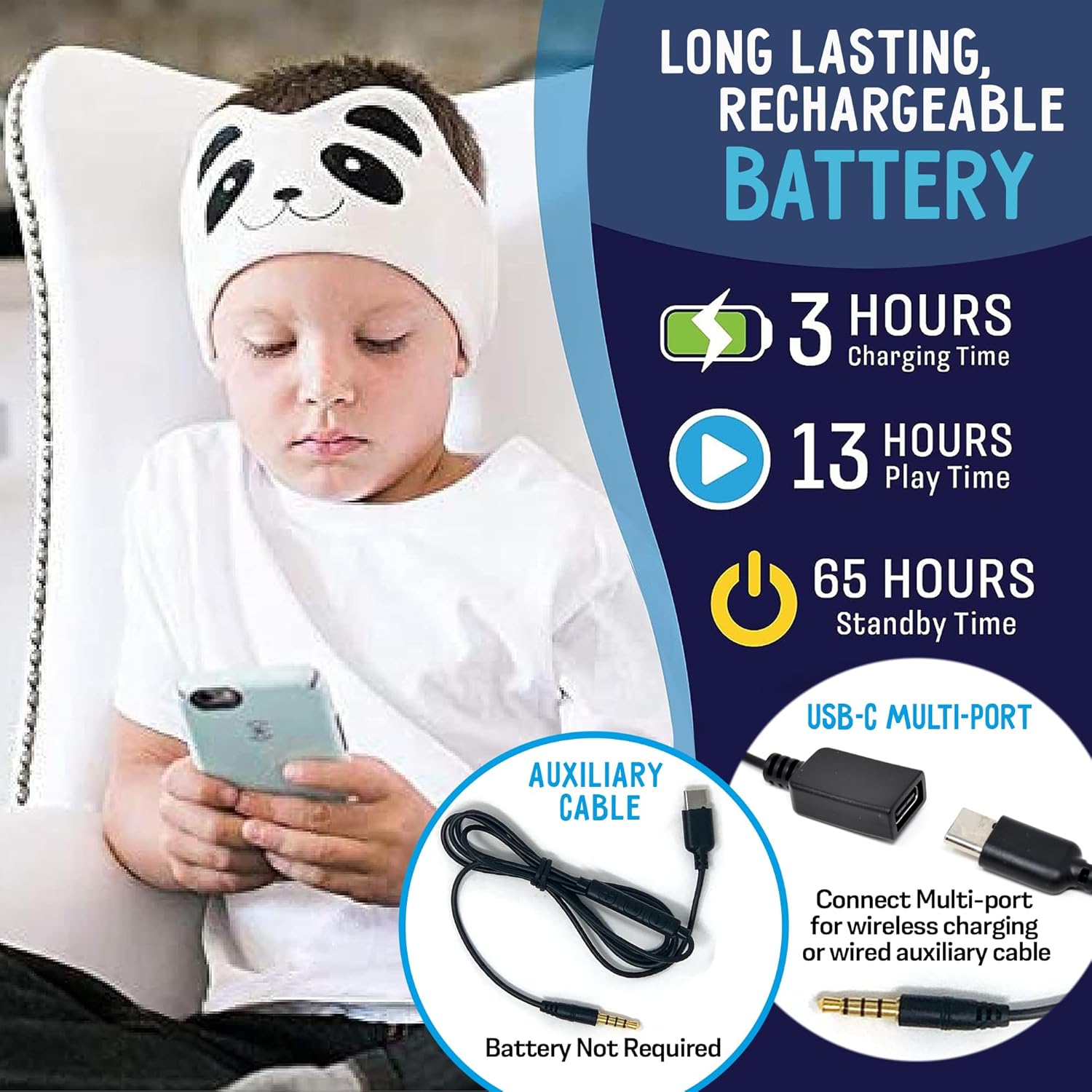 Auriculares inalámbricos para niños pequeños  para niñas y niños de 2 años  Auriculares con diadema para avión  Auriculares suaves seguros para