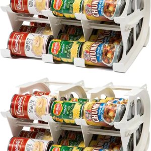 FIFO Mini rastreador de latas para encimera con capacidad para hasta 30 tamaños de latas estÔndar de 10 a 24 onzas para organización de despensa y FIFO Mini rastreador de latas para encimera con capacidad para hasta 30 tamaños de latas estÔndar de 10 a 24 onzas para organización de despensa y