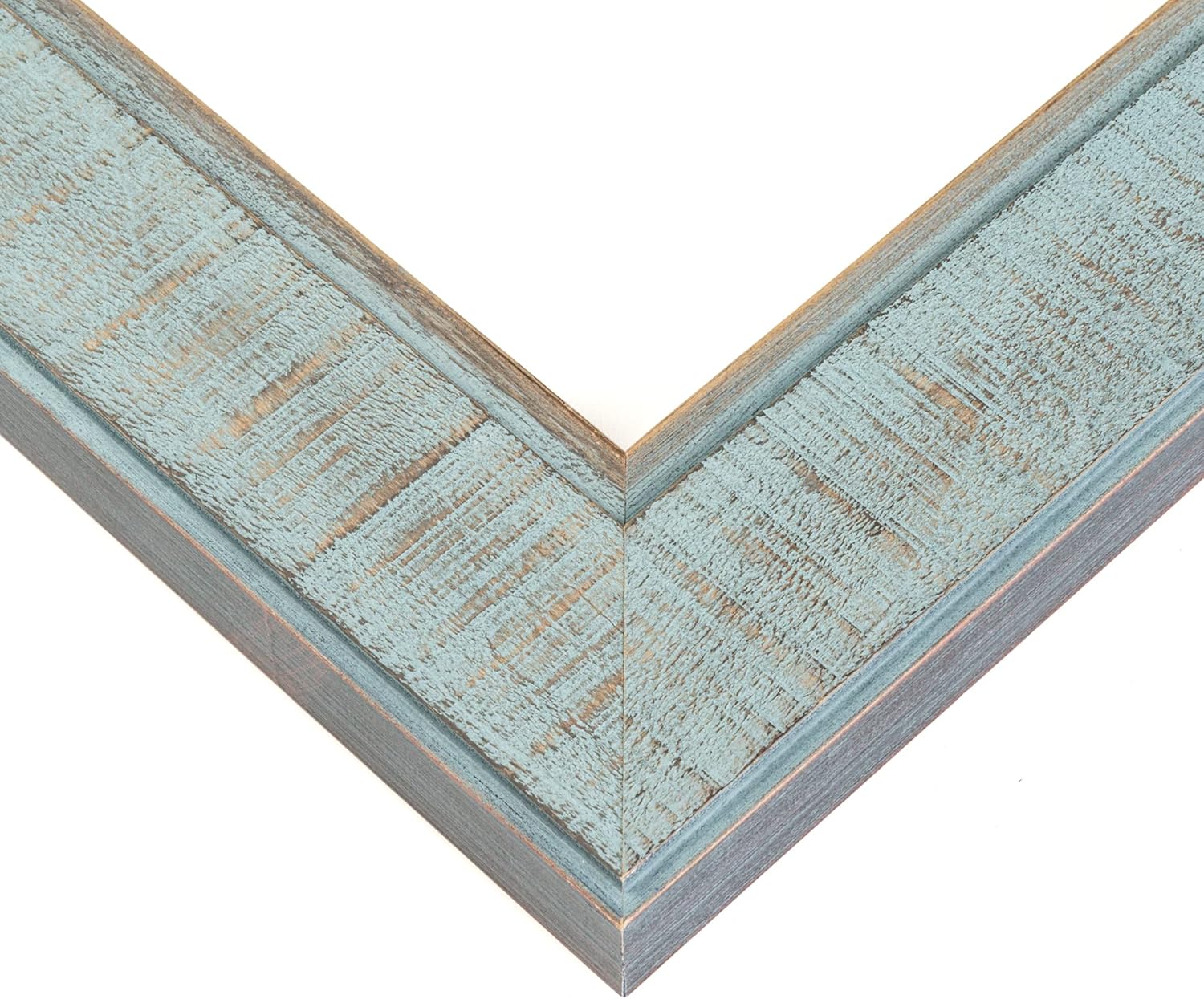 Marco azul de 12 x 16 pulgadas, marco de fotos de madera maciza envejecida, ancho de 1.5 pulgadas, profundidad del marco interior de 0.5 pulgadas,