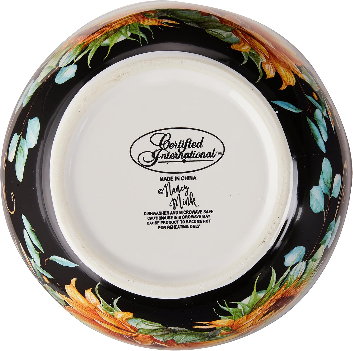 Certified International Sunflower Fields – Juego de 4 cuencos para heladopostre de 5.25 pulgadas, multicolor