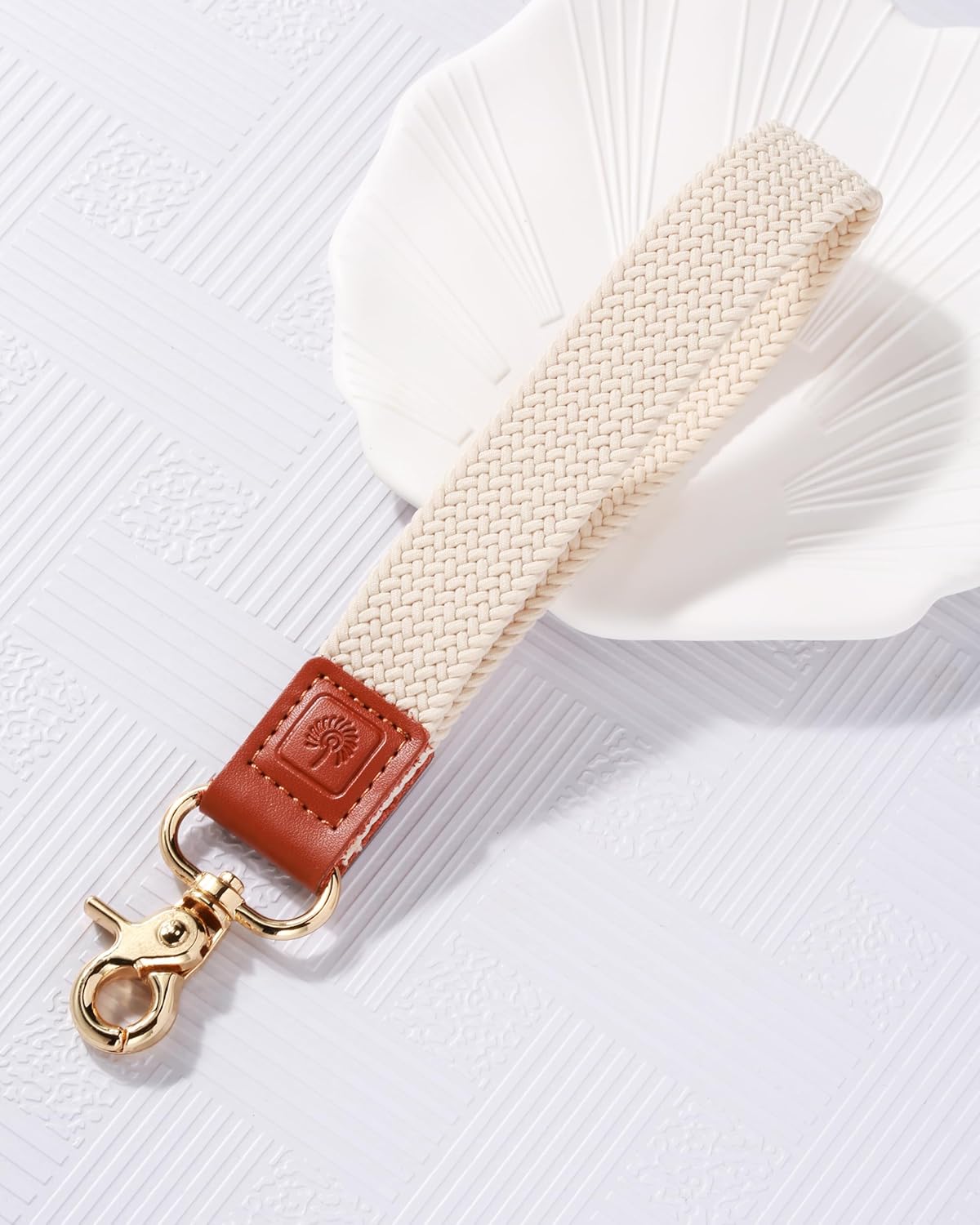 PikPok Mart Llavero de pulsera, cordón elástico para la muñeca para llaves, correa trenzada elástica para llaveros, soporte para billetera de
