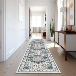 Alfombra lavable para pasillo, alfombra de cocina de 2 x 10 pies, alfombra de entrada, alfombra suave vintage para piso, alfombra antideslizante Alfombra lavable para pasillo, alfombra de cocina de 2 x 10 pies, alfombra de entrada, alfombra suave vintage para piso, alfombra antideslizante