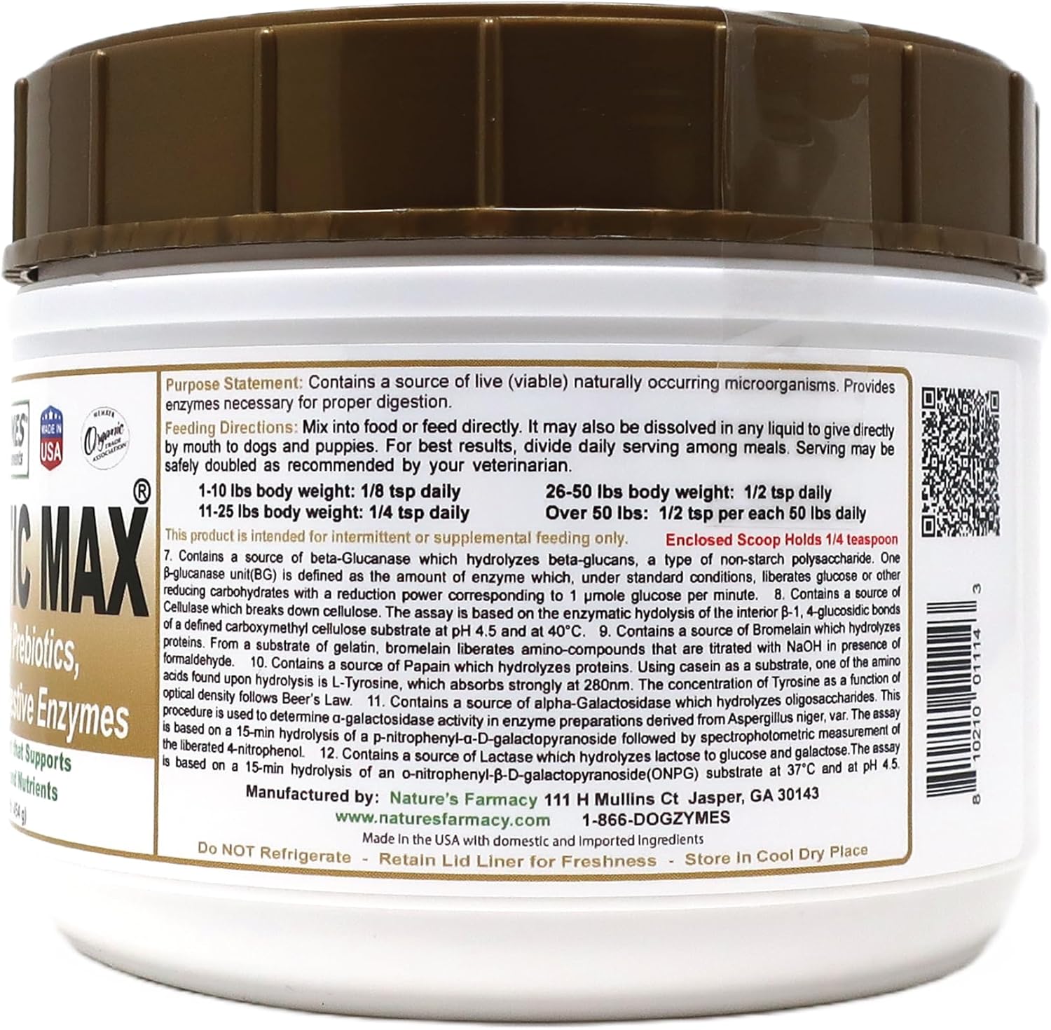 Dogzymes Probiotic Max – 10 mil millones de UFC probióticos, prebióticos, enzimas digestivas – Alivia la diarrea, malestar estomacal, estreñimiento,