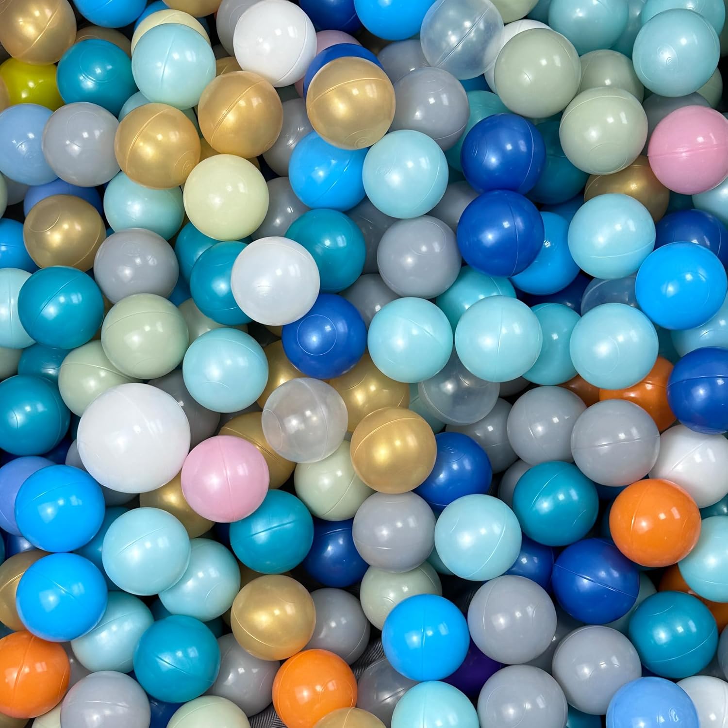 Pelotas azules 500 para niños, bolas de plástico suave para pelotas sin BPA a prueba de aplastamiento, 500 para bebés y niños pequeños, tienda de