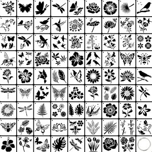 80 plantillas para pintar flores pequeñas plantillas de flores para pintar en paredes de madera, plantillas de pintura reutilizables para pintura de 80 plantillas para pintar flores pequeñas plantillas de flores para pintar en paredes de madera, plantillas de pintura reutilizables para pintura de