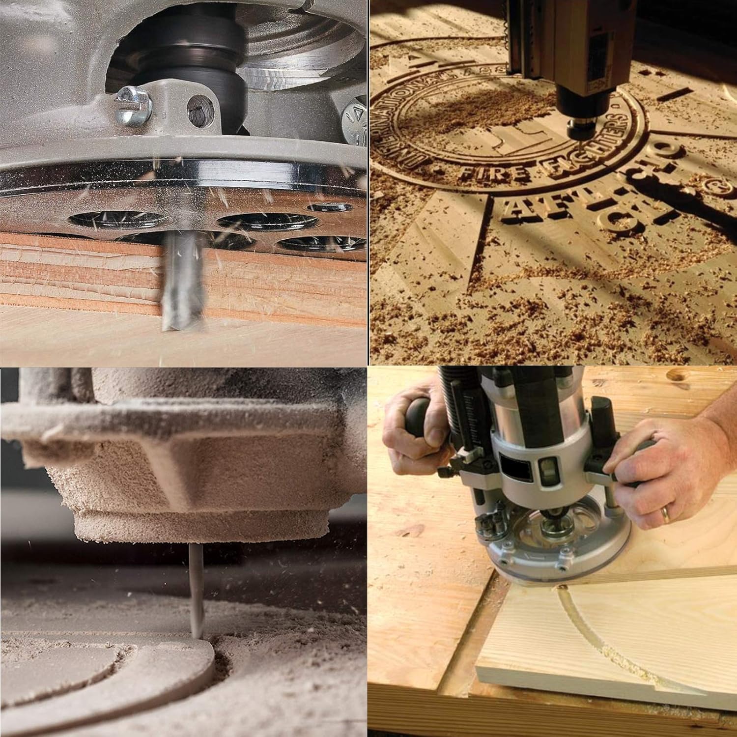 SpeTool Brocas de enrutador en espiral con UpCut 4 pulgadas extra largas de 14 pulgadas de diámetro de corte de 2 pulgadas de longitud de corte CNC