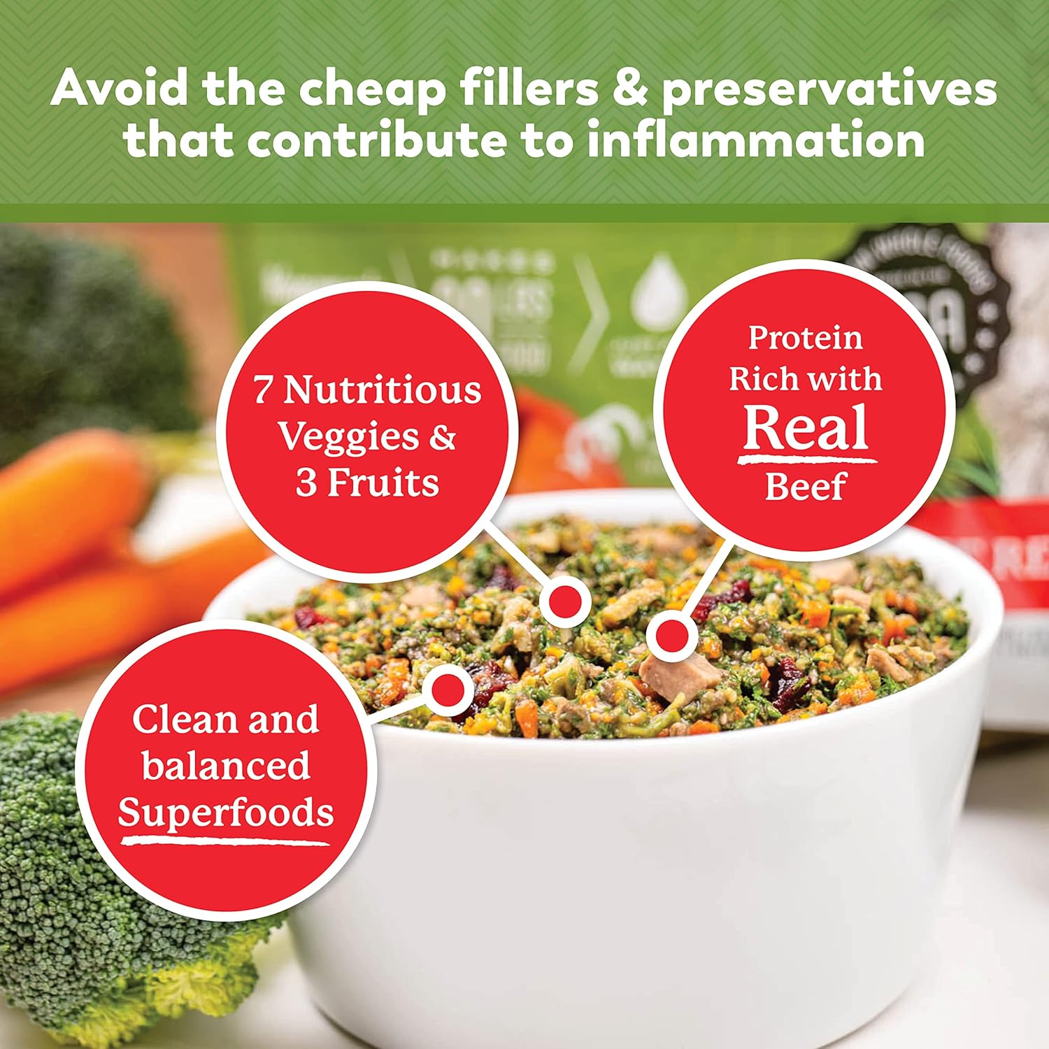 Dr. Harvey’s Beef & Garden Veggies – Alimento deshidratado sin granos de grado humano para perros con carne liofilizada, tamaño de prueba (5.5 onzas)