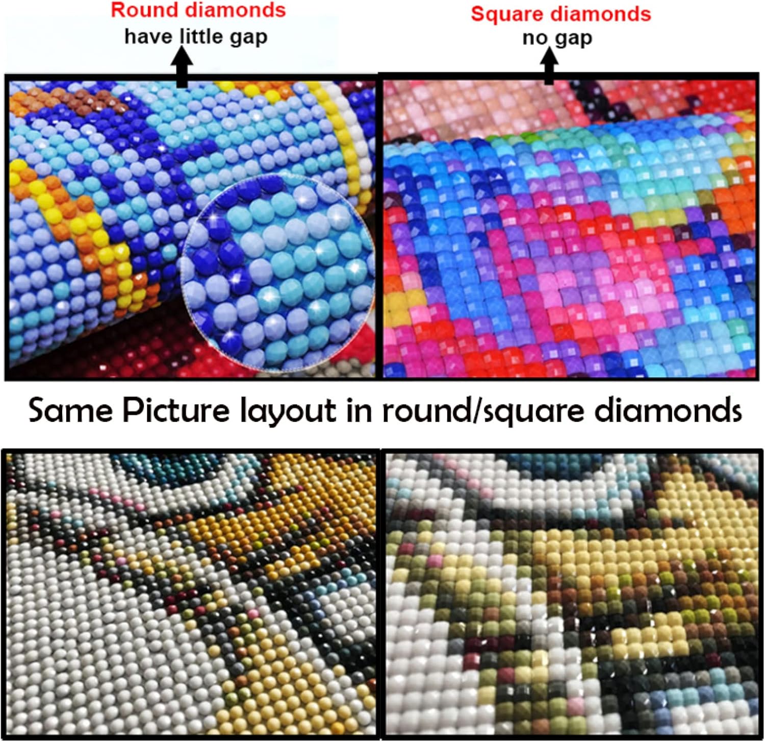 ZHANGBIN Kits de pintura de diamantes 5D para adultos y niños, BTS, kits de bordado de diamantes de perforación completa en punto de cruz, fotos de